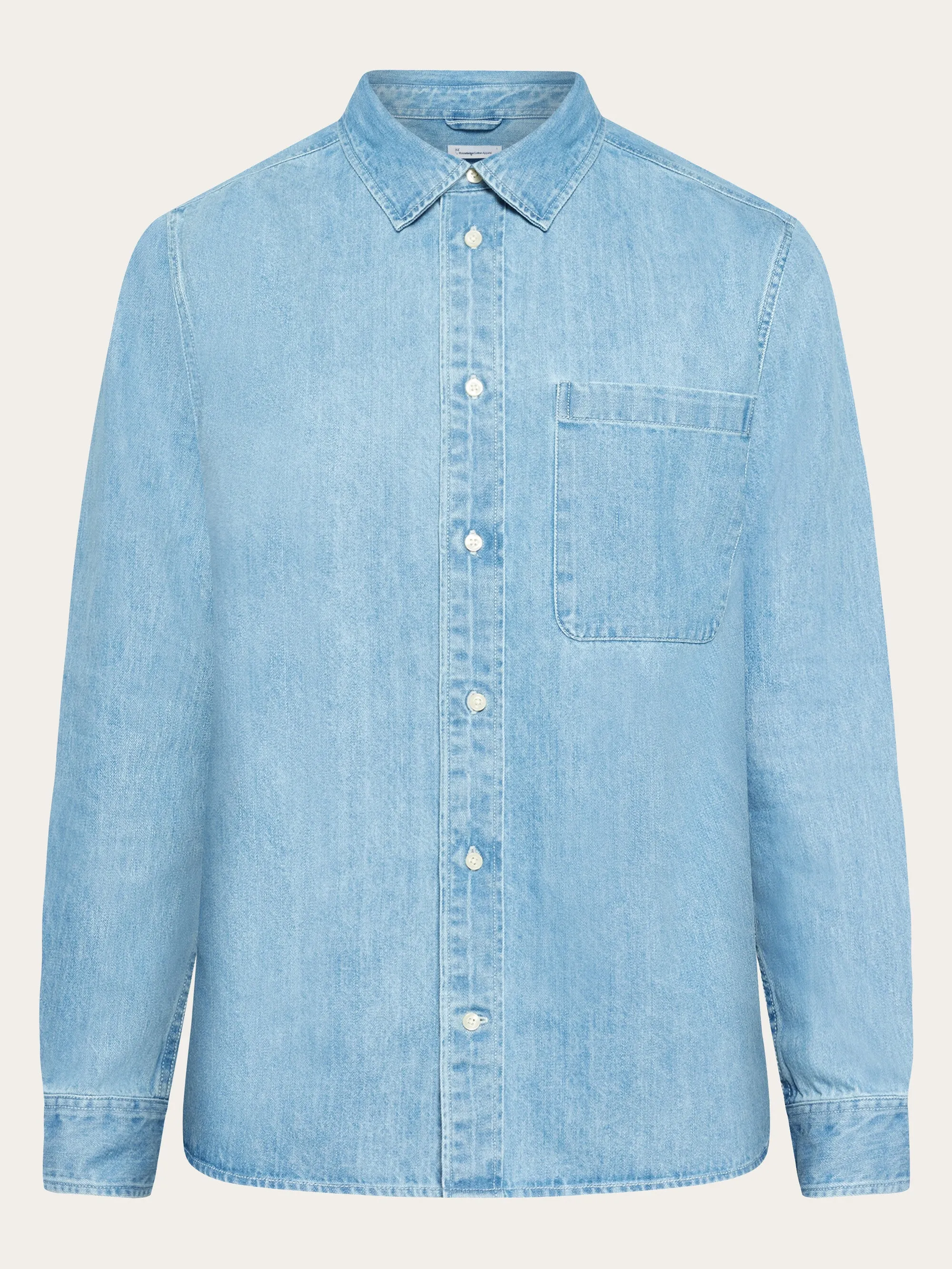 Organic Cotton Natural Indigo Denim Shirt GOTS - Light Blue denim