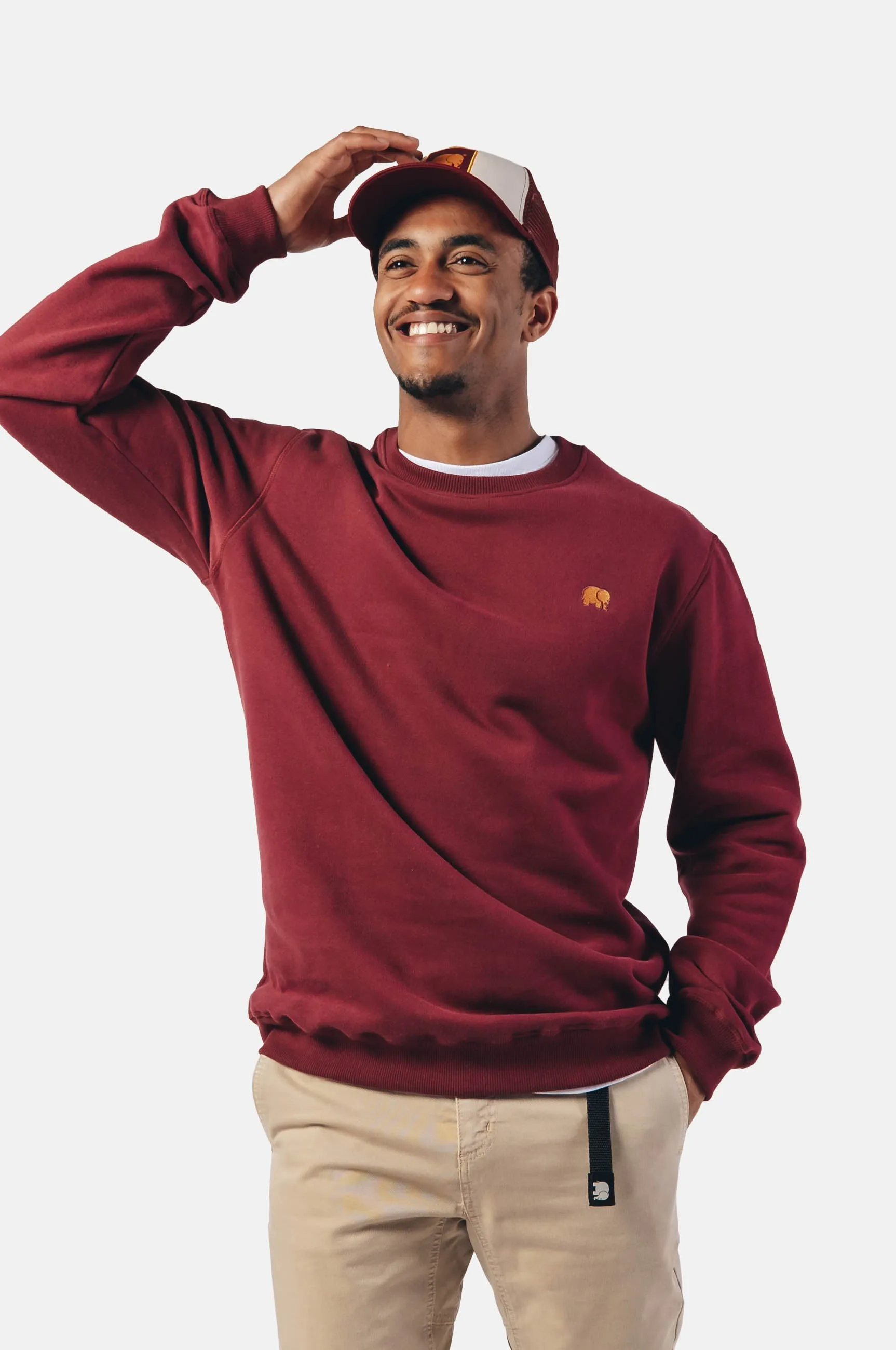 Organic Essential Sweater Burgundy