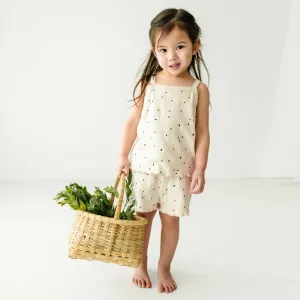 Organic Girls Spaghetti Top & Shorts Set - Pixie Dots