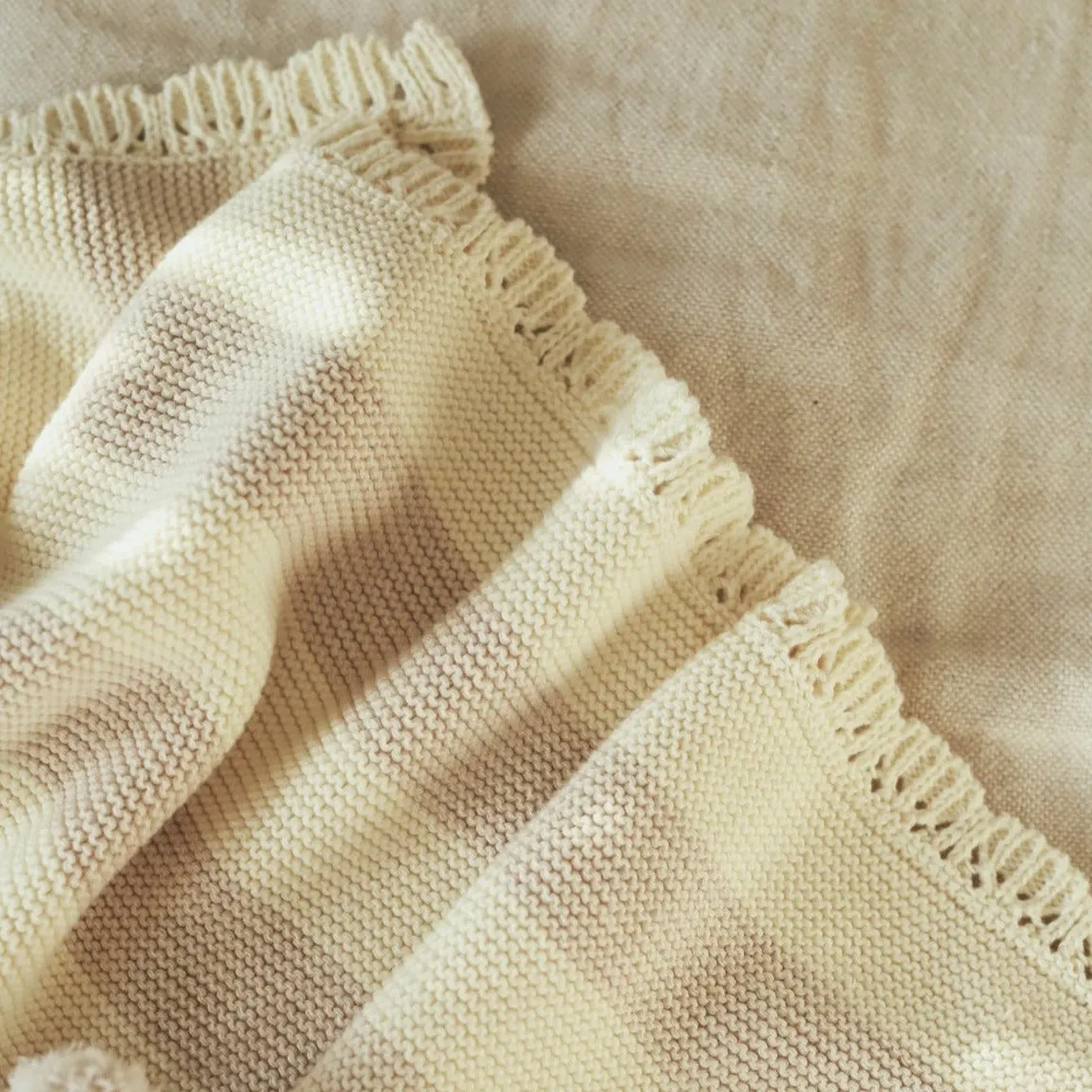 Organic Knit Blanket 'Oat Melange'