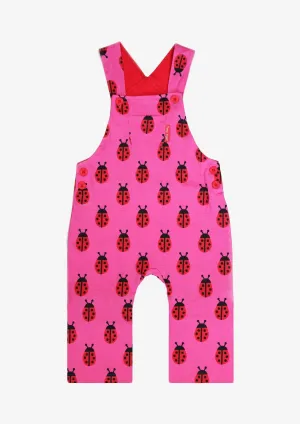 Organic Ladybird Print Dungarees