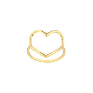 Organic Open Heart Ring