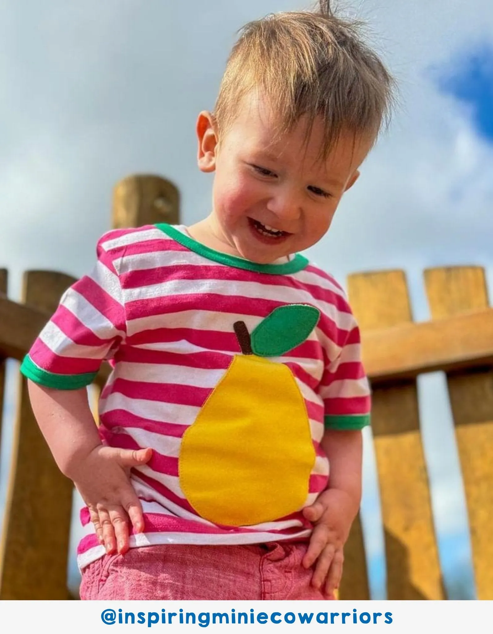 Organic Pear Applique T-Shirt