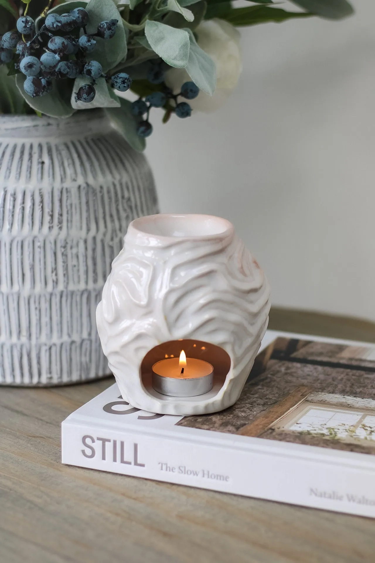 Organic Wave Ceramic Wax Burner