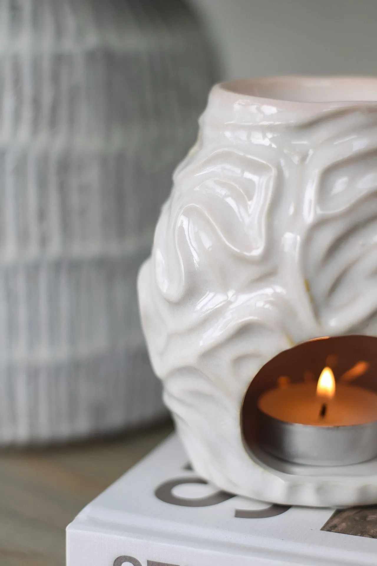 Organic Wave Ceramic Wax Burner