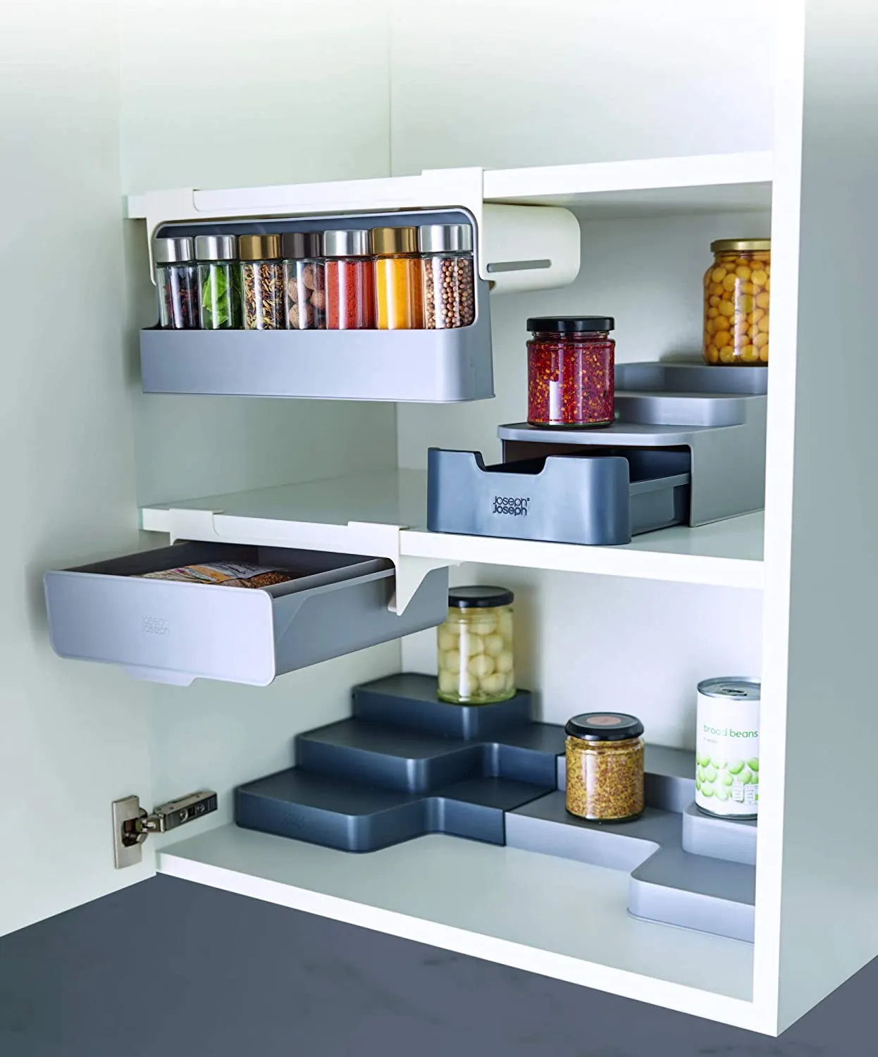 Organizador armario extensible gris