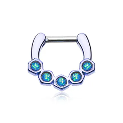 Oriana Hex Opal Septum Clicker