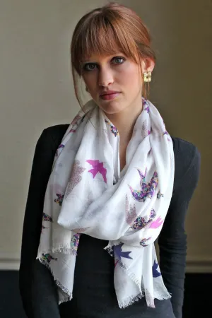 Origami Flying Birds Fashion Scarf