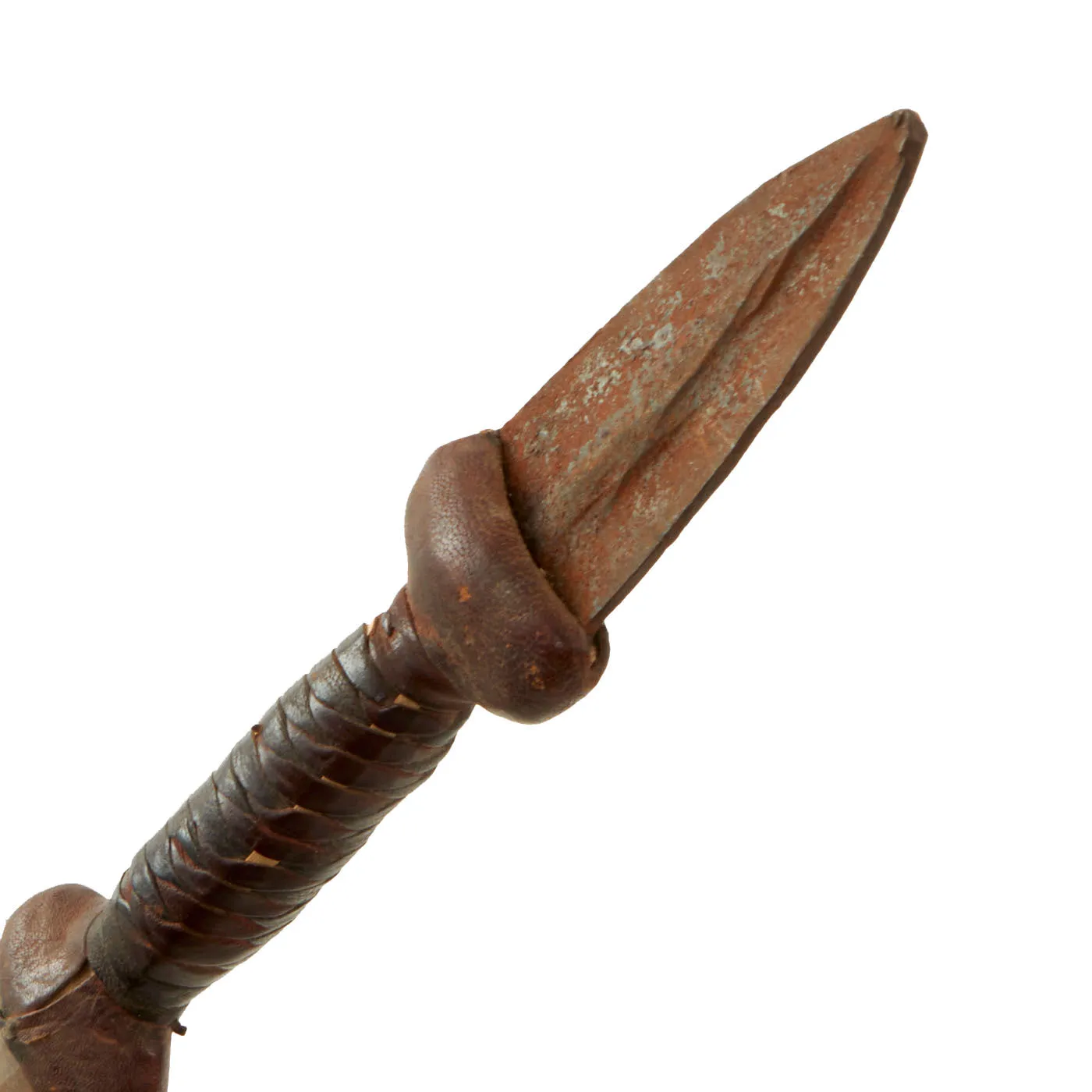 Original 19th Century Sudanese Mahdi Dervish Tebu Short Sword with Leather Scabbard and Sling