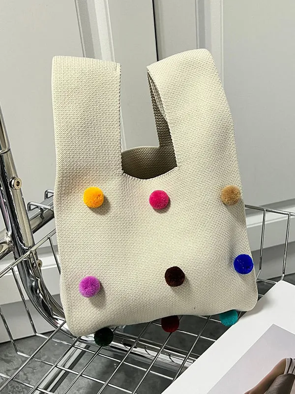 Original Contrast Color Knitting Bags Accessories