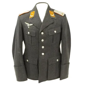 Original German WWII Luftwaffe Signals Leutnant Flight Blouse Fliegerbluse Tunic