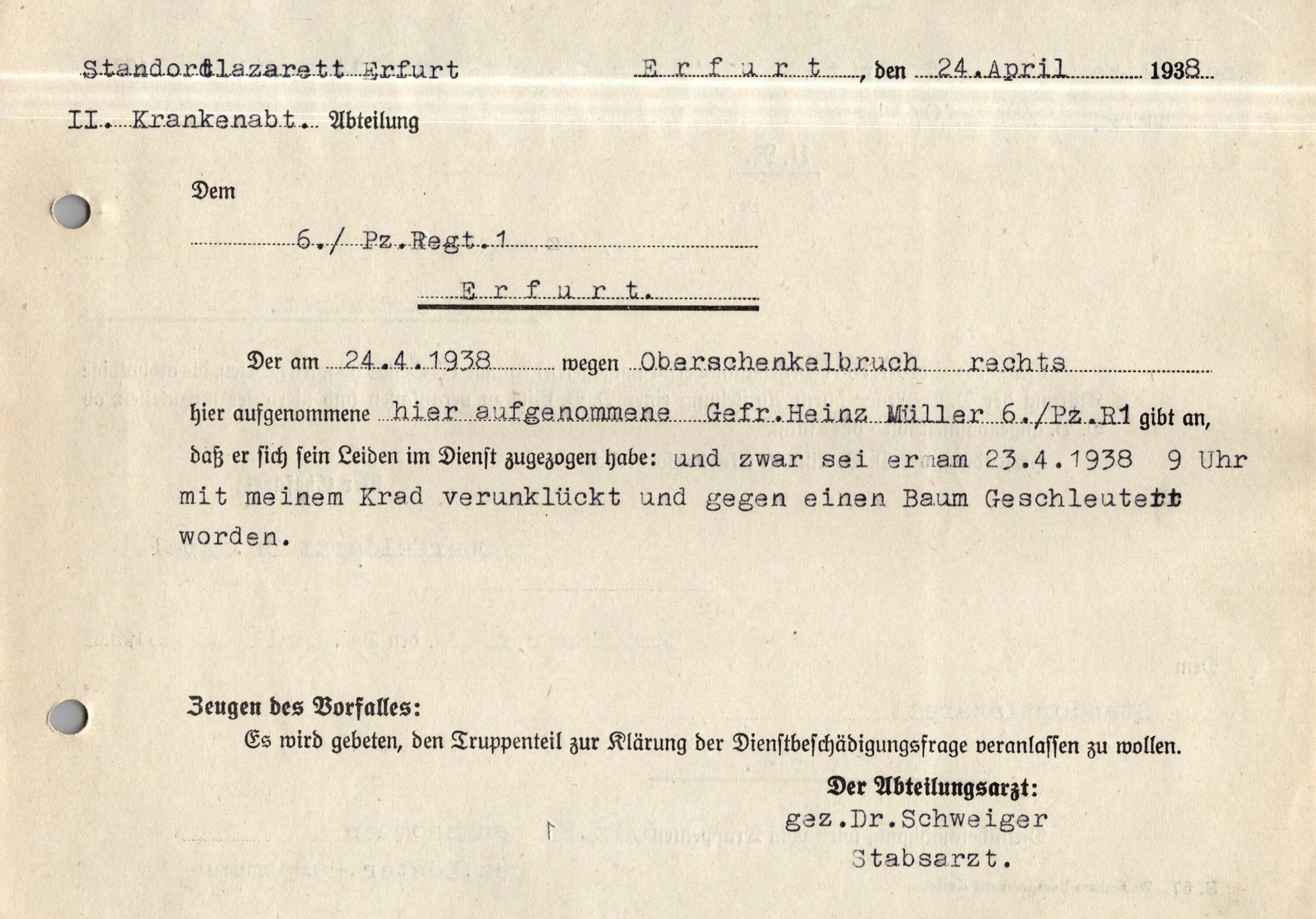 Original German WWII Massive Award & Document Grouping of Sanitäts-Feldwebel Friedrich Hofsommer of Panzerjäger - Abteilung 15