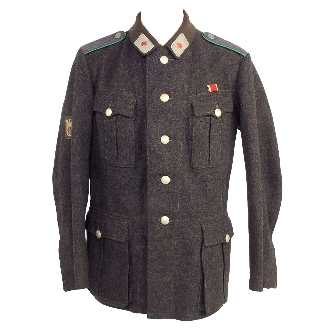 Original German WWII Red Cross Deutsches Rotes Kreuz Anwärter / Helfer Tunic