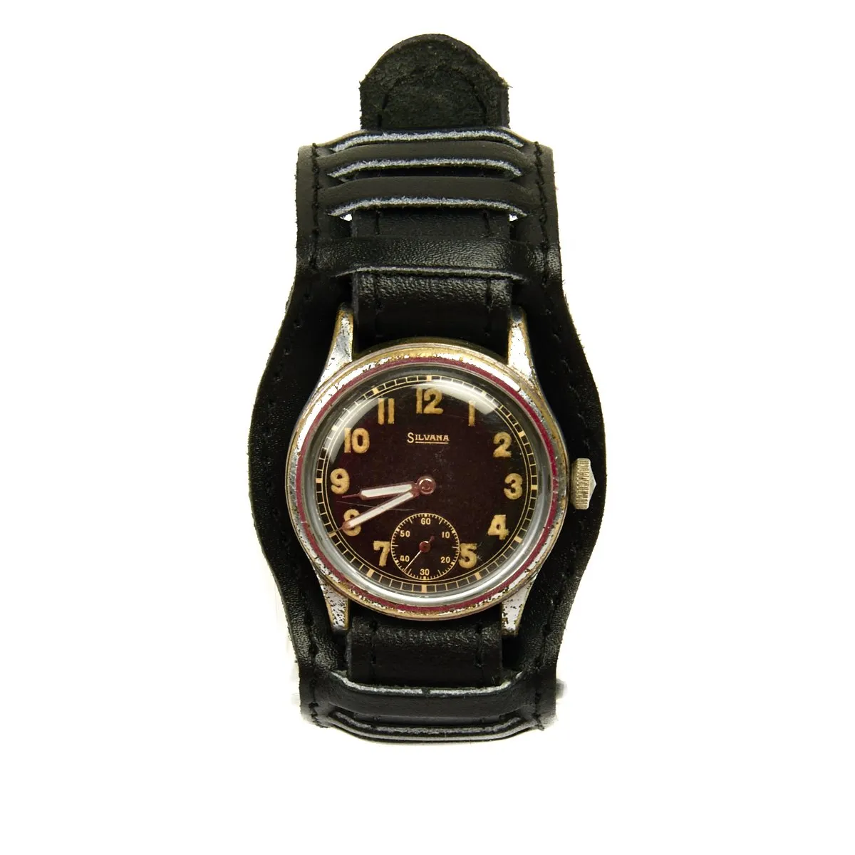 Original German WWII Wehrmacht D-H Wrist Watch by Silvana - Fully Functional