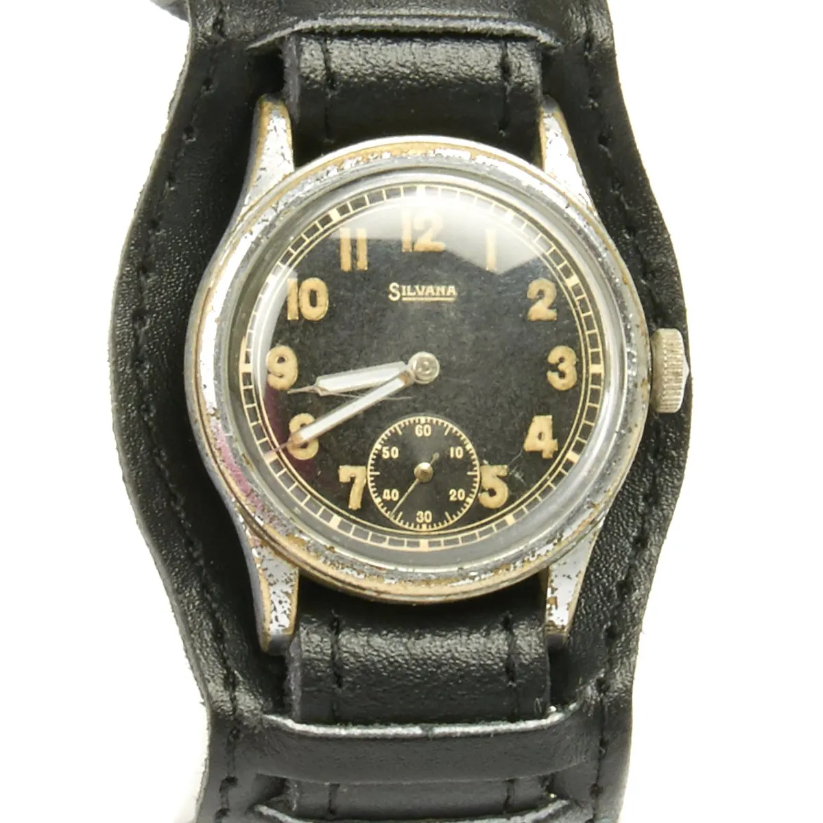 Original German WWII Wehrmacht D-H Wrist Watch by Silvana - Fully Functional