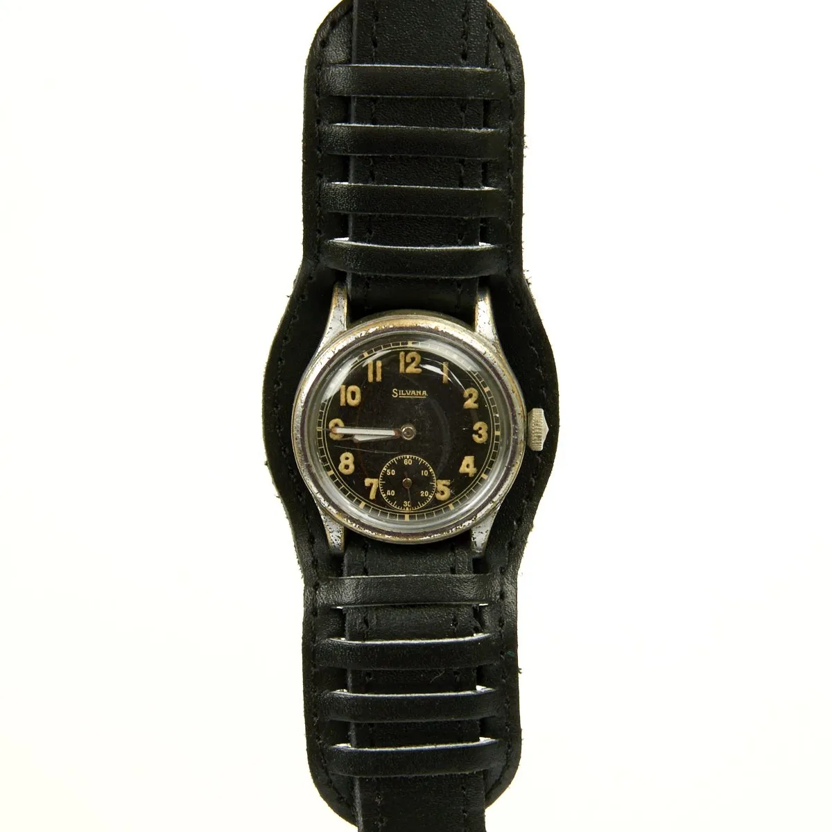 Original German WWII Wehrmacht D-H Wrist Watch by Silvana - Fully Functional