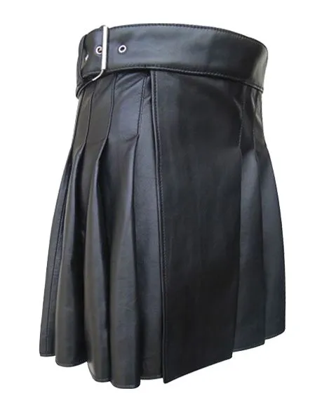 original kilt in black leather