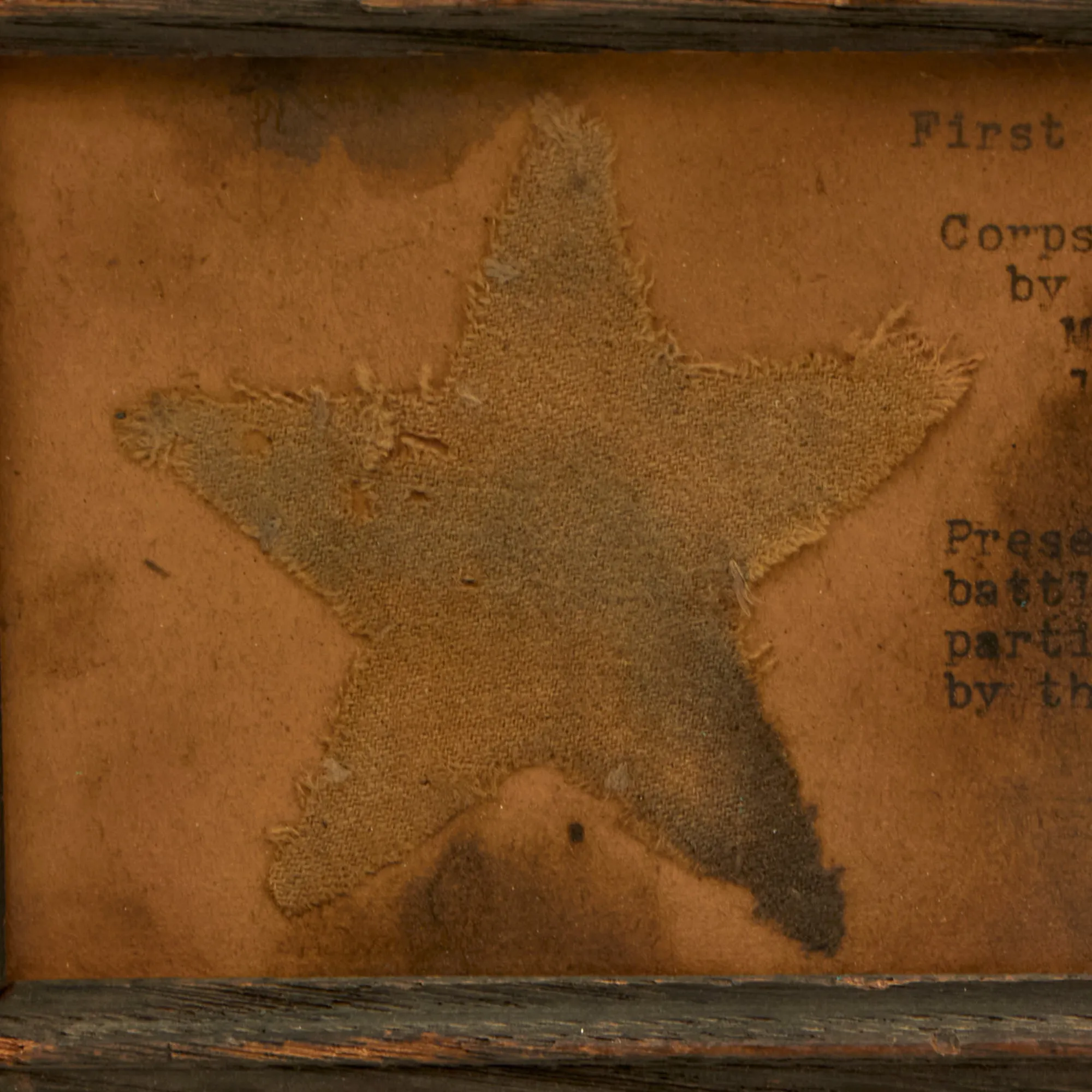 Original U.S. Civil War Framed XII Corps Badge Worn by Austin Merrick 111th Pennsylvania Volunteers - First to Atlanta - 5⅜ x 7⅝”