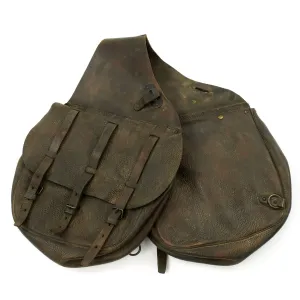 Original U.S. WWI M1904 Cavalry Saddle Bags by Spalding - Dated 1917