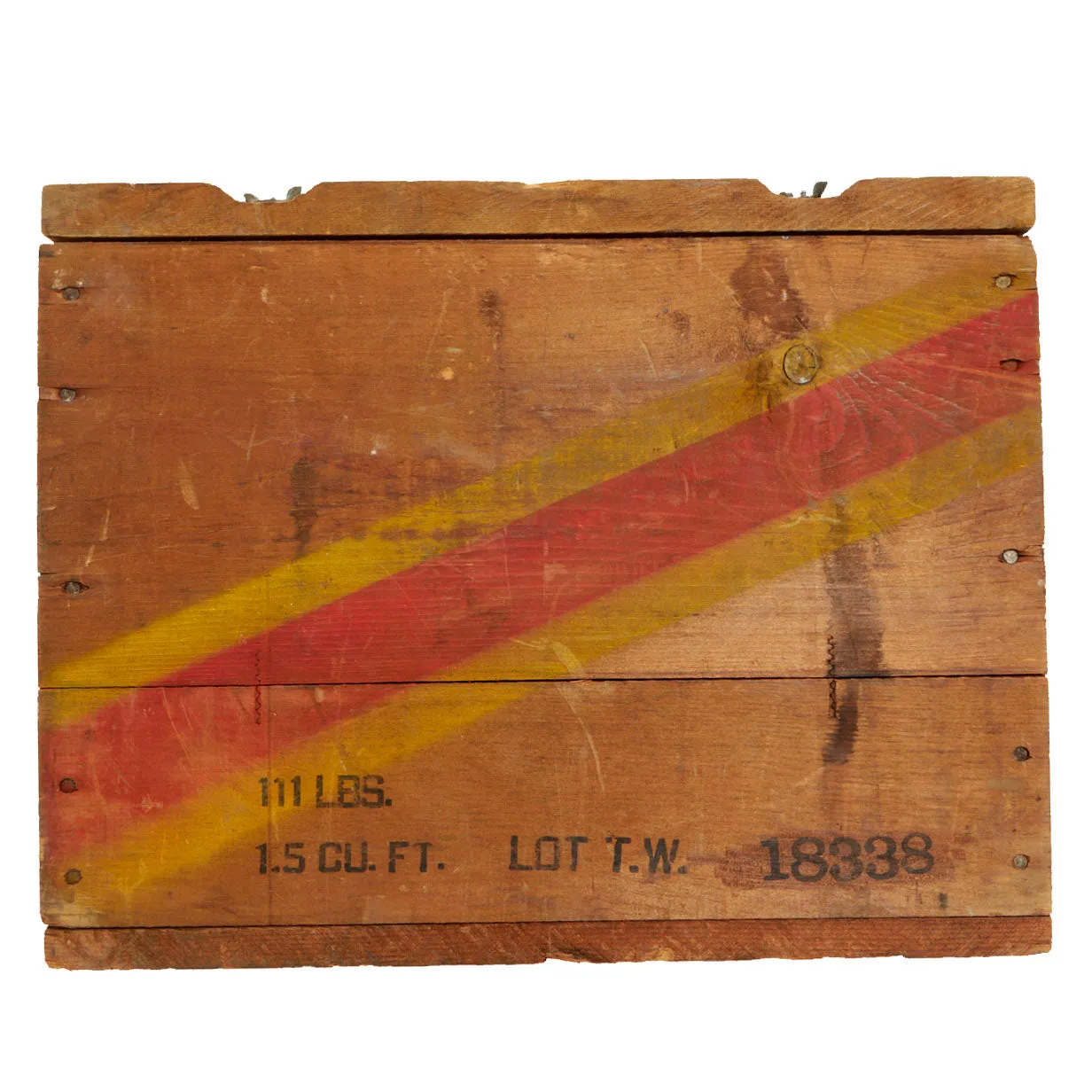 Original U.S. WWII 350 Round Wooden Ammunition Crate for Incendiary .50 M1 Cartridges