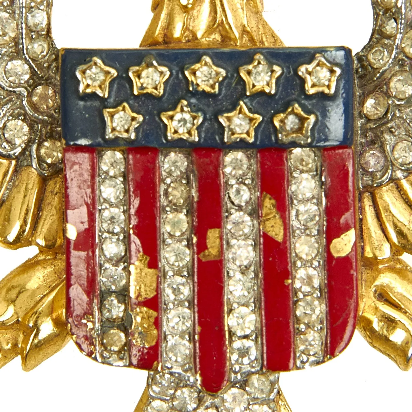 Original U.S. WWII Army Officer Eagle Sweetheart Brooch by Trifari