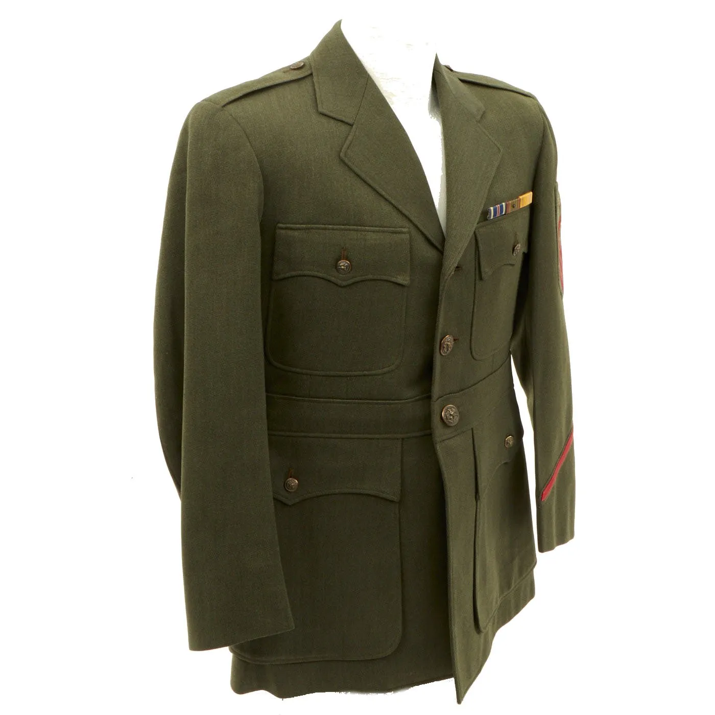 Original U.S. WWII Navy Chief Petty Officer Winter Working Uniform Jacket with Bullion Aviation Insignia - As Seen In Book