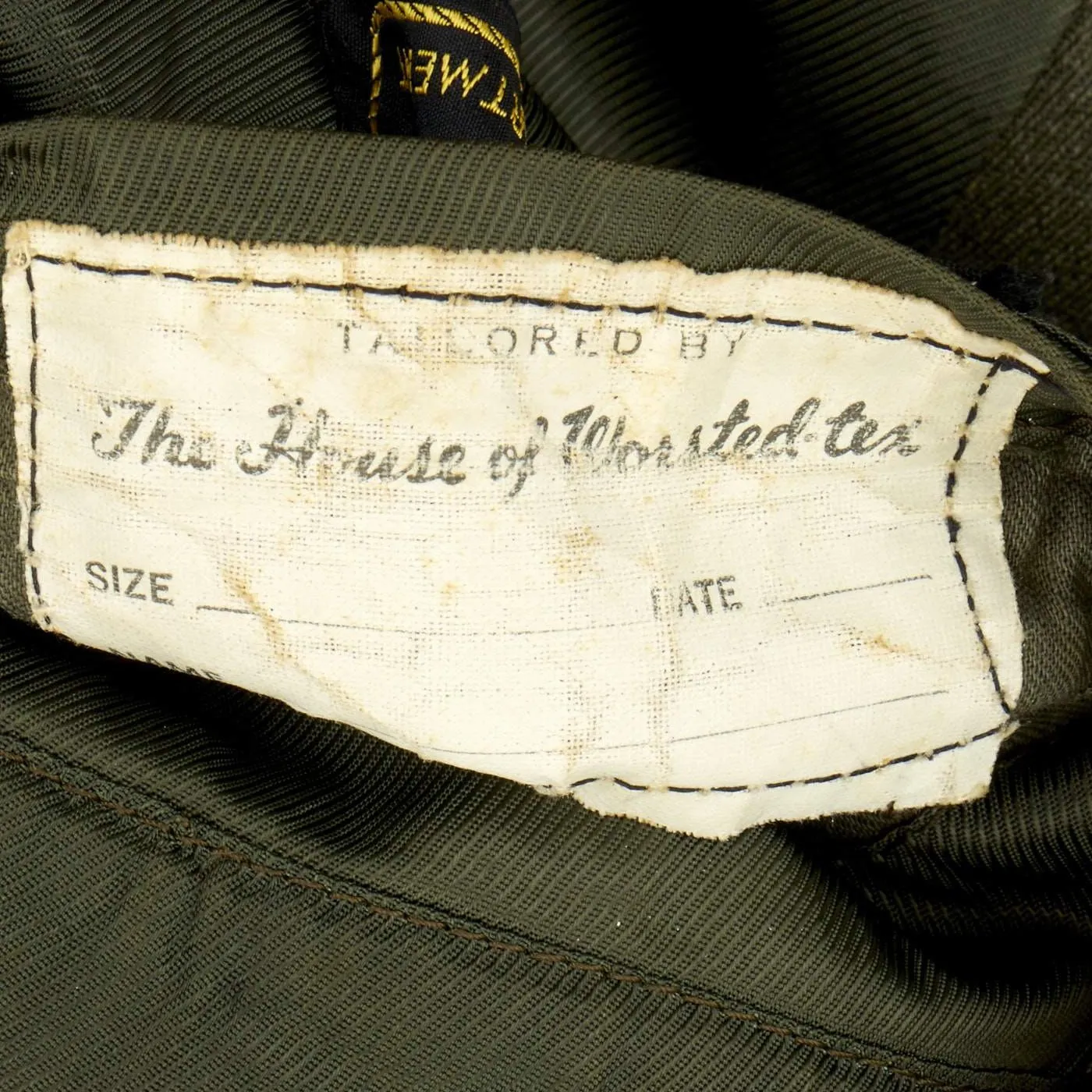 Original U.S. WWII Navy Chief Petty Officer Winter Working Uniform Jacket with Bullion Aviation Insignia - As Seen In Book