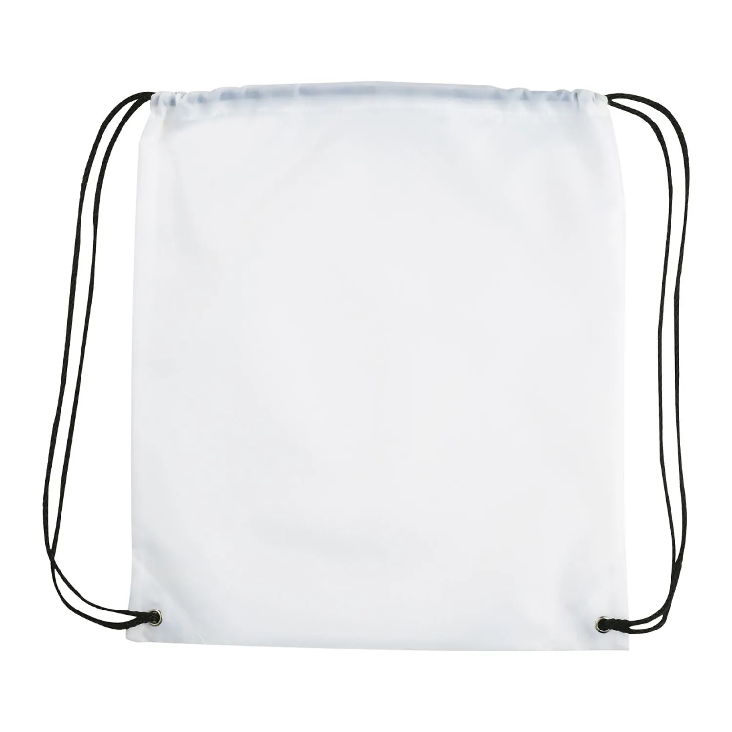 Oriole Polyester Drawstring Bag - White