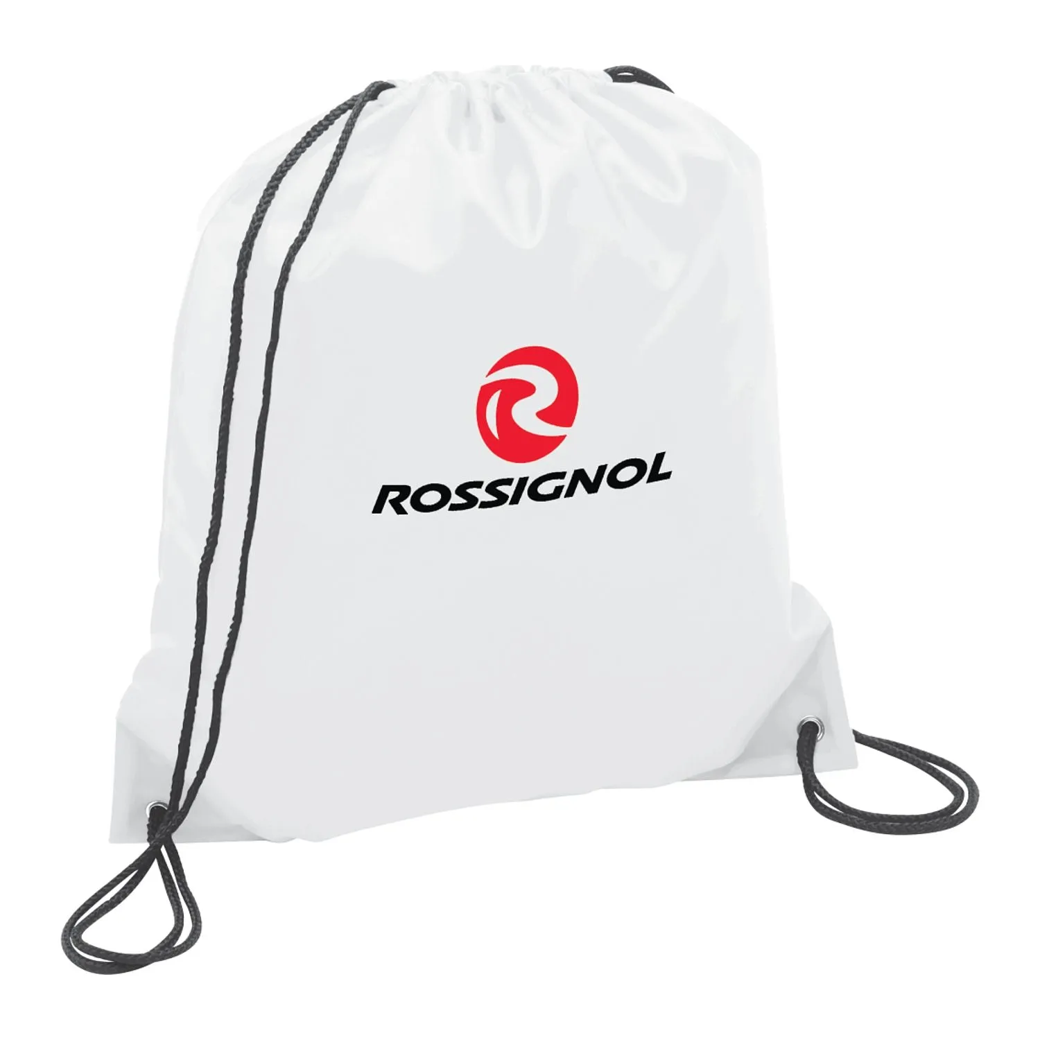 Oriole Polyester Drawstring Bag - White