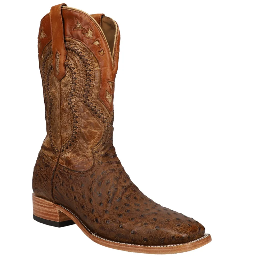 Orix Ostrich Square Toe Cowboy Boots