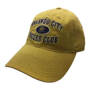 Orlando City SC Adidas Yellow Relaxed Slouch Adj Strapback Baseball Hat Cap