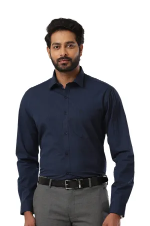 Orlando - Denim Blue Casual Shirts for Men | Ariser