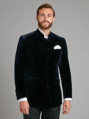 Ormonde Smoking Jacket - Navy Velvet