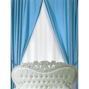 Ornate White Headboard Printed Backdrop