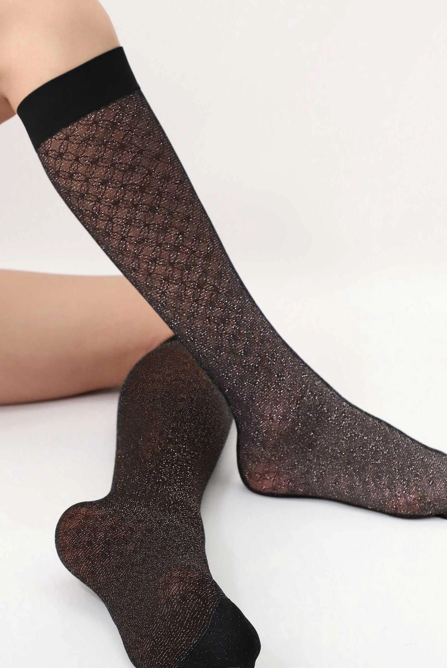 Oroblu Sparkly Lace Knee High