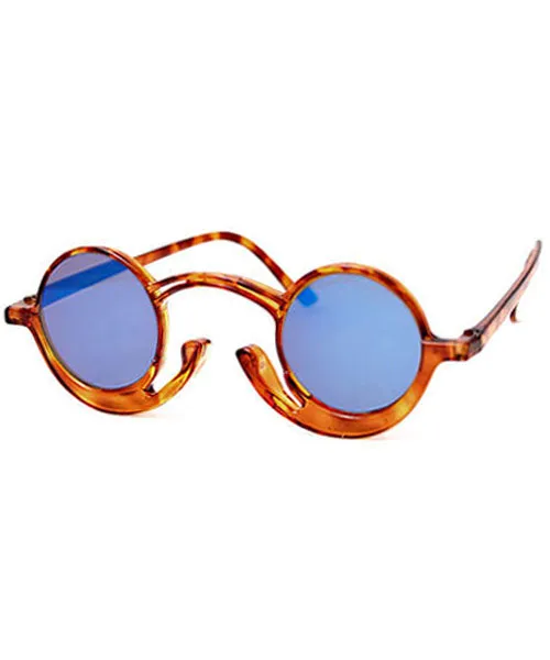 ORSON Demi/Blue Round Sunglasses