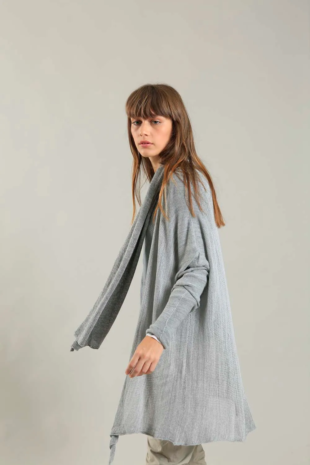 Orta Light Bamboo & Soy warm Cardigan - Fog Silver Grey