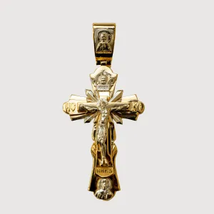 Orthodox Cross Pendant in 14K Gold – Men Pendant