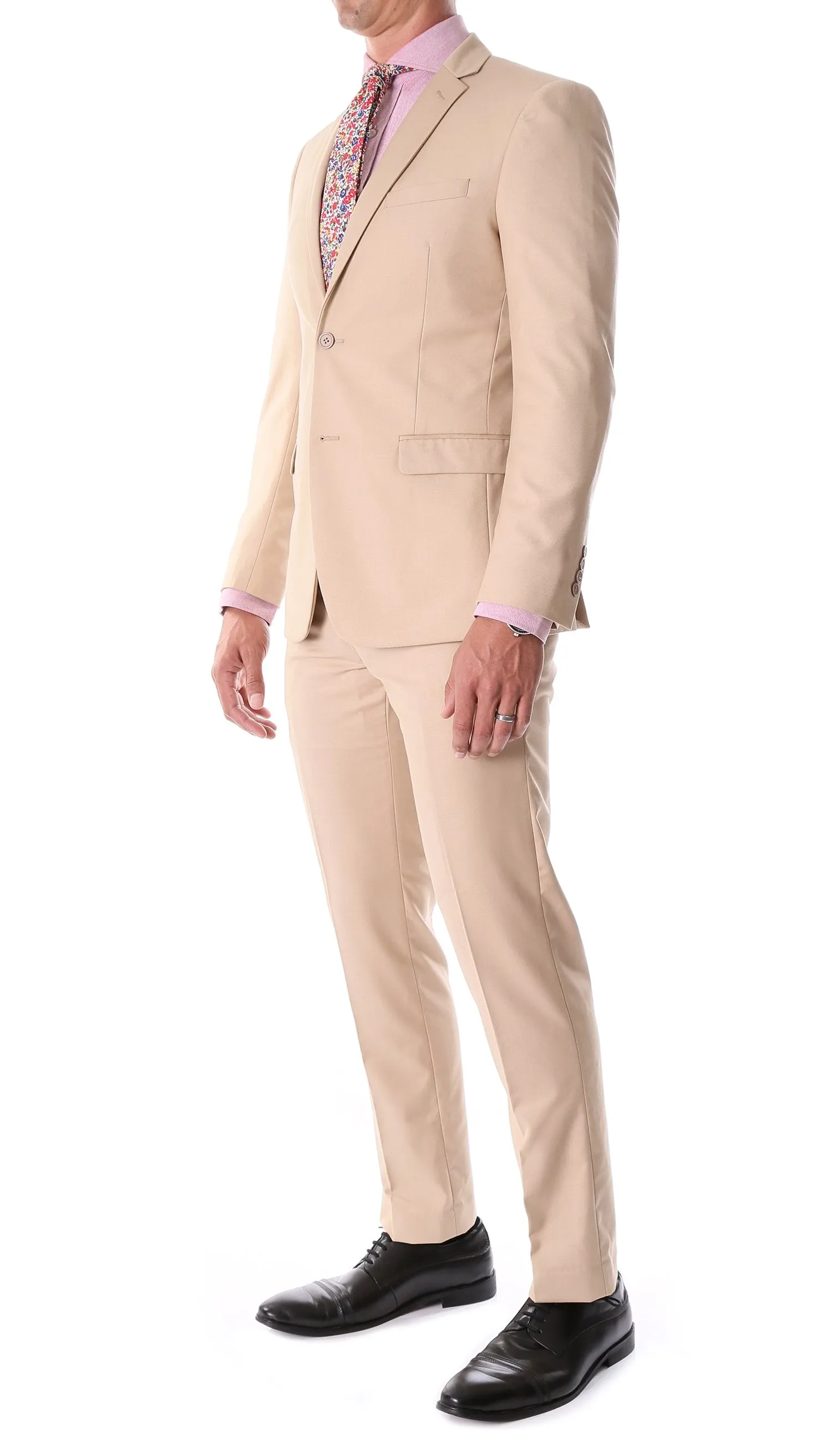 Oslo Tan Notch Lapel 2 Piece Suit Slim Fit