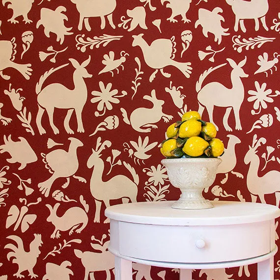 Otomi Folk Art Wall Stencil