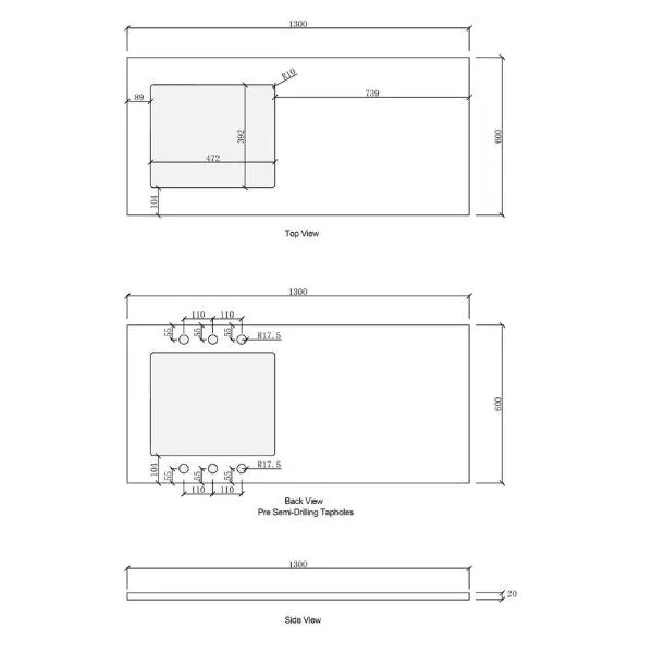 Otti Bondi White 1300mm Laundry Cabinet Set