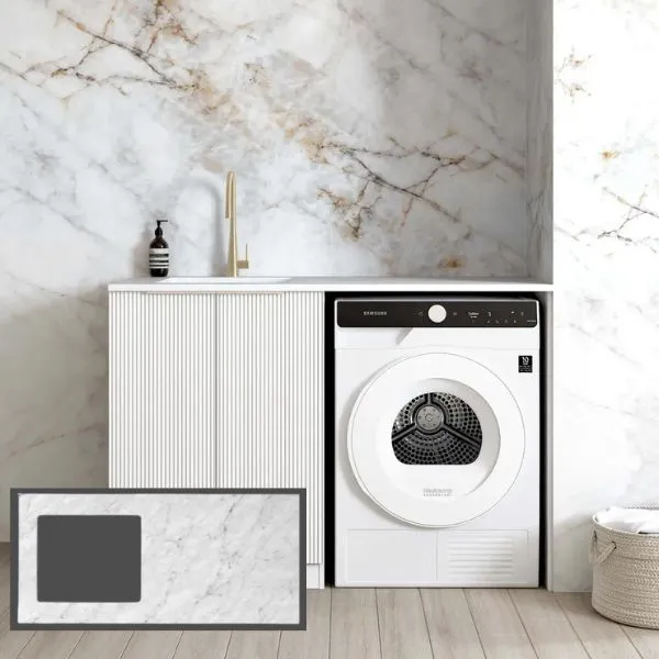 Otti Bondi White 1300mm Laundry Cabinet Set