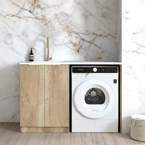 Otti Byron Natural Oak With 1300mm Laundry Cabinet Set