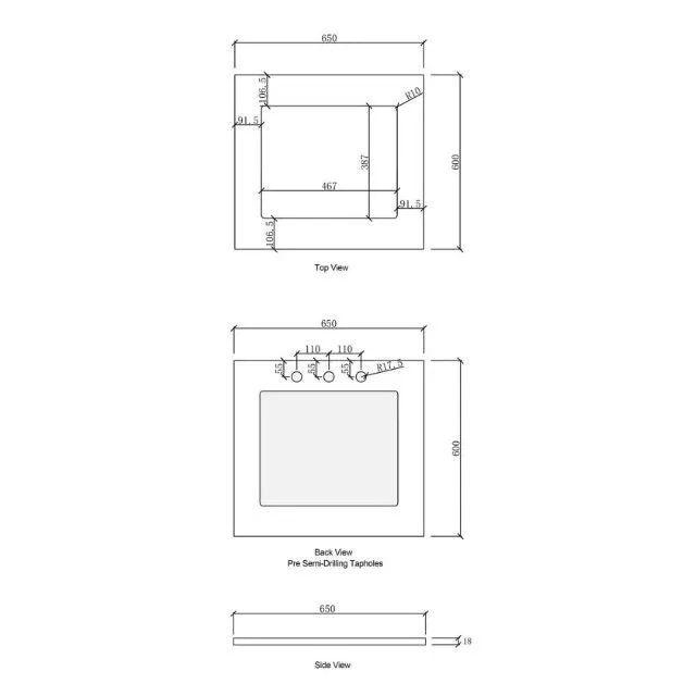 Otti Hampshire White 650mm Mini Laundry Cabinet Set