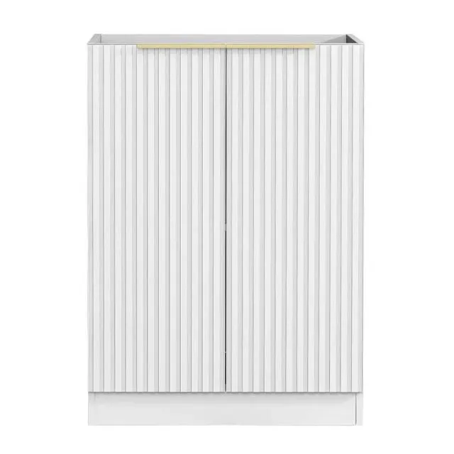 Otti Noosa Fluted White 650mm Mini Laundry Cabinet Set