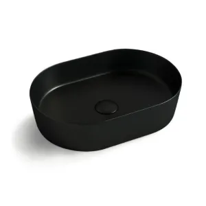 Otti Quay 500mm Oval Above Counter Basin - Matte Black