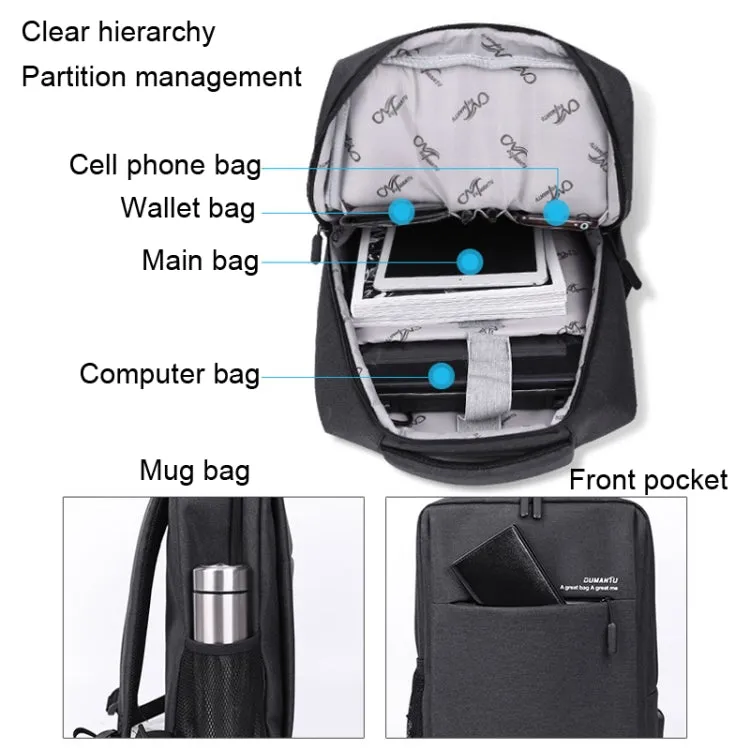 OUMANTU 9002-1 Shoulder Bag Laptop Computer Backpack(Black)