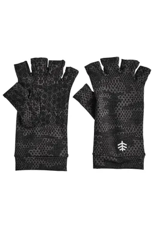 Ouray UV Fingerless Sun Gloves  |  Charcoal Coolibar Camo