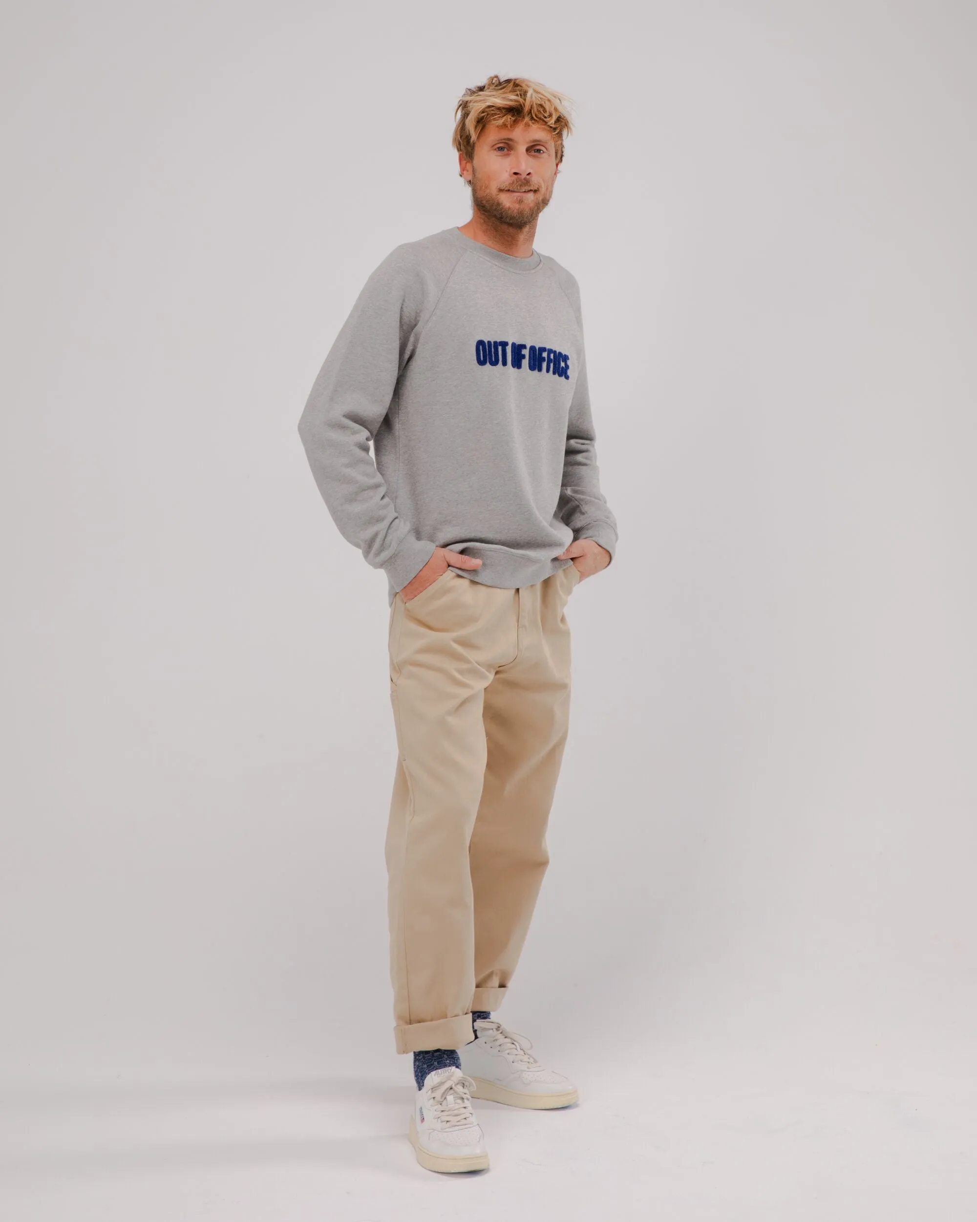 Out of Office Cotton Sweatshirt Grey Melange