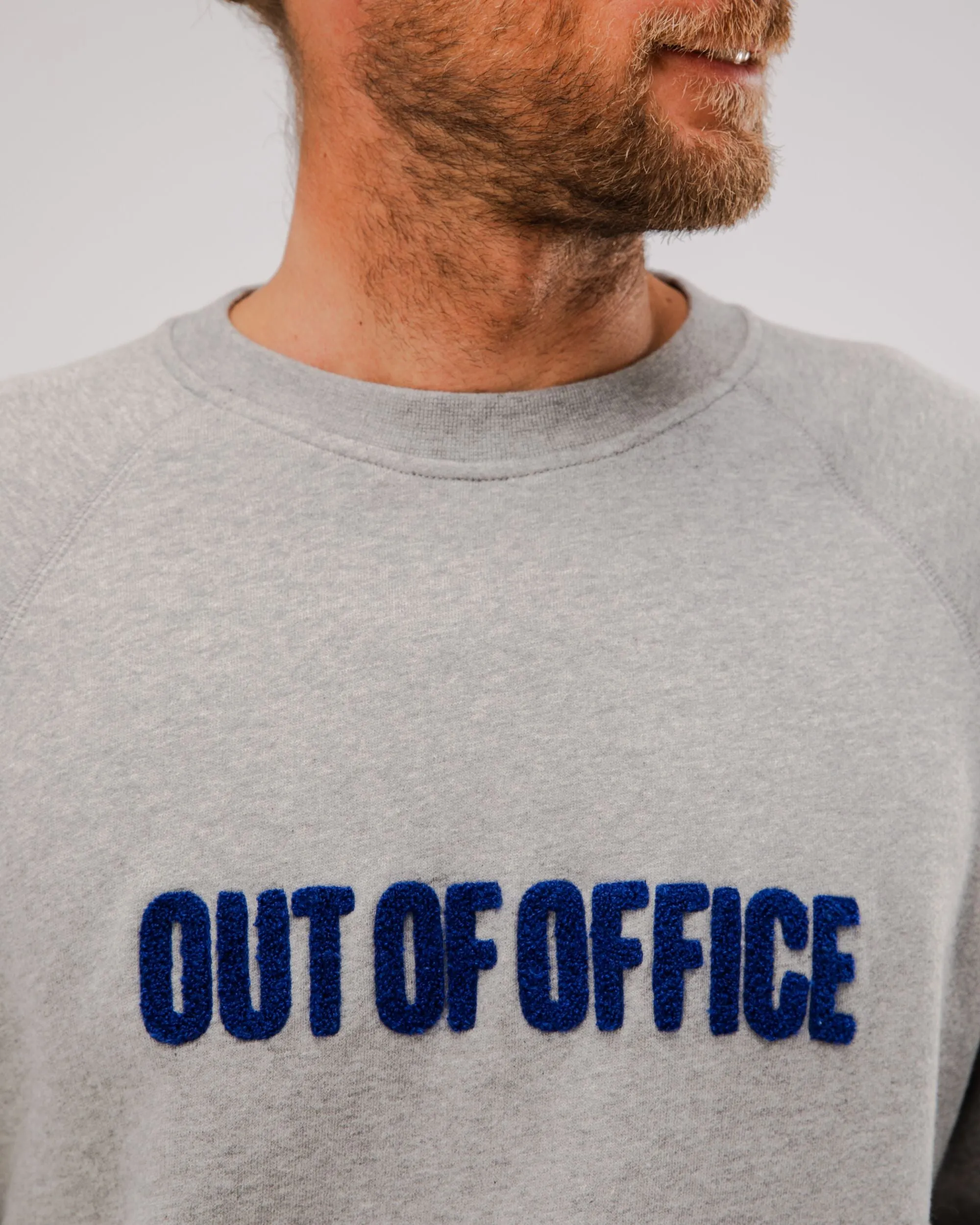 Out of Office Cotton Sweatshirt Grey Melange